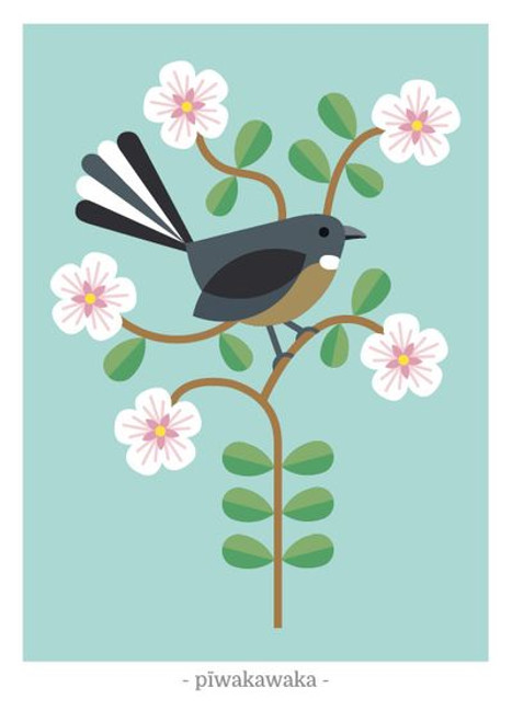 Art Postcard - Fantail