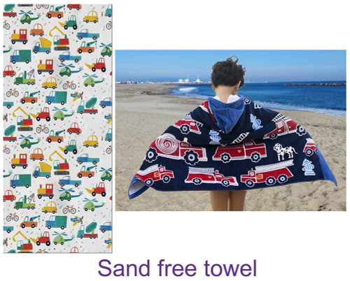 Double Sided Sand Free Towel - Cars