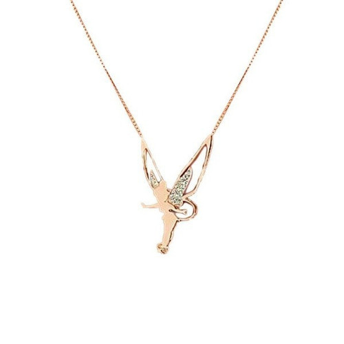 Rose gold fairy with diamant necklace