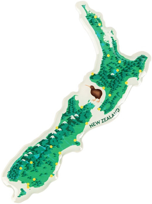 NZ Magnet Resin Map Shape