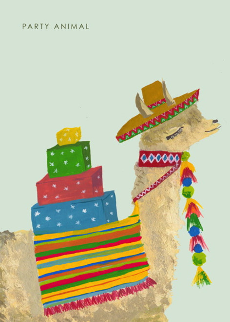 Greeting card - Party Llama