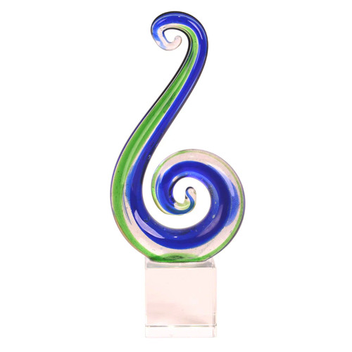 Double NZ Koru glass ornament