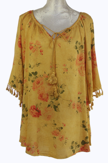 Tatiana roses kaftan - yellow