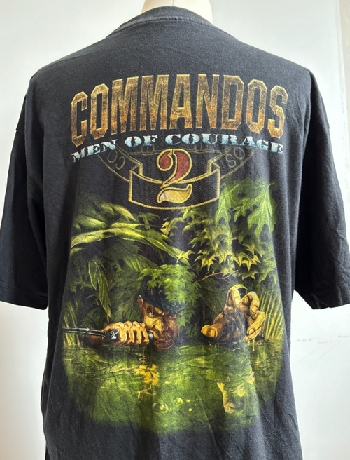 Commandos 2 Black Graphic Vintage tee