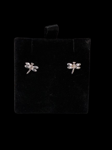 Sterling Silver Dragonfly Stud Earrings