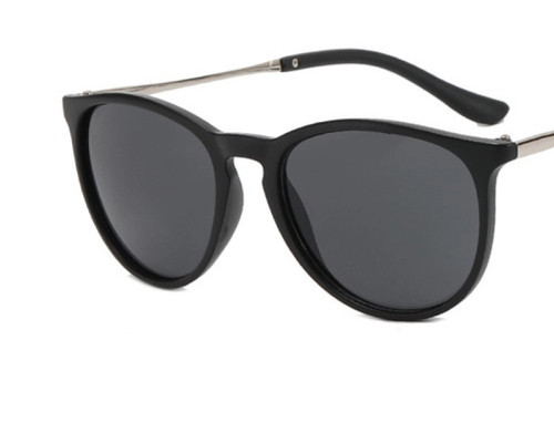 Cat's eye sunglasses - Matt Black Frame and black lens