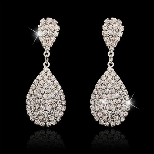 Diamante Teardrop Earrings from teardrop diamante stud