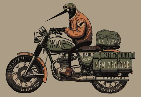 NZ souvenir magnet - kiwi roadtrip