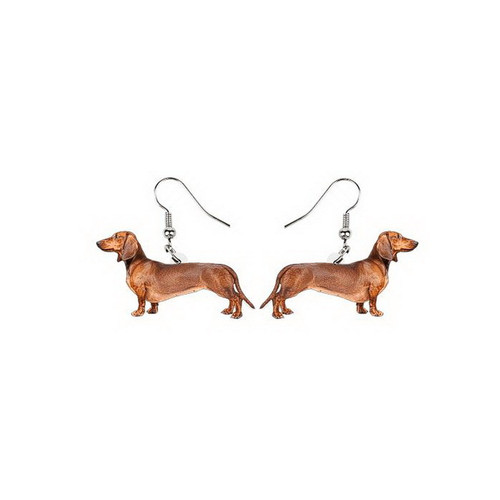 Dachshund earrings on hooks