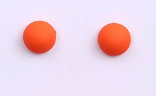 Cute rounded bright orange stud earrings