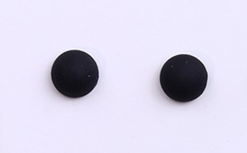 Cute rounded black stud earrings