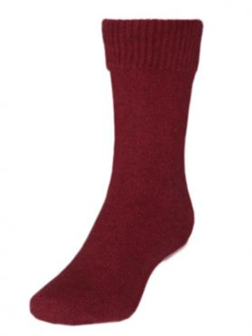 Possum Merino Dress Socks - Red (size 11-13)