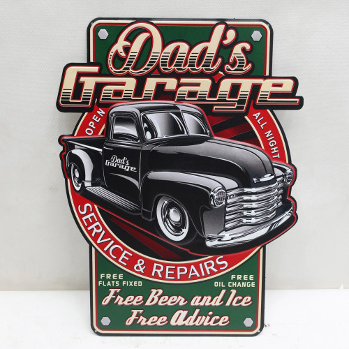 Dad's Garage Metal Sign (48cm)