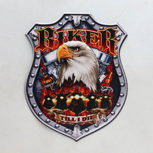 Biker 'till I die metal sign (42cm tall)