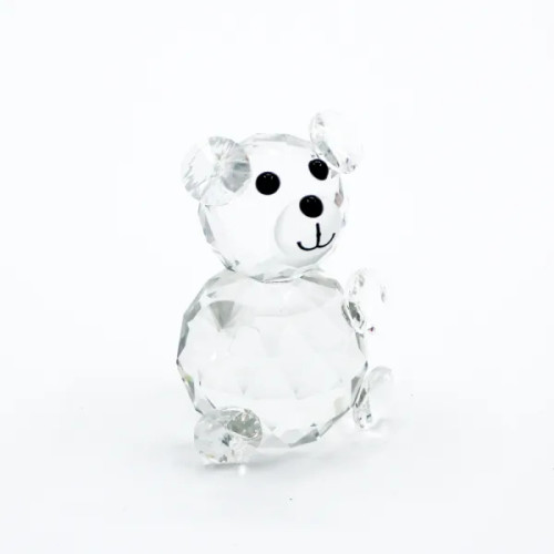 Ornamental crystal glass teddy bear