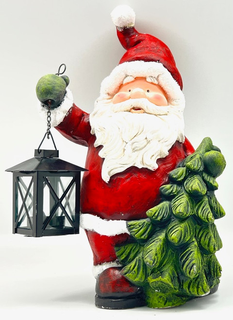 Santa holding a lantern