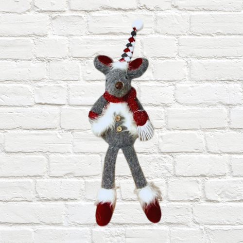 mouse dangling leg Christmas decoration