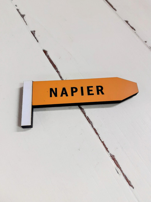 Napier Yellow Street Sign Fridge Magnet – Made in NZ