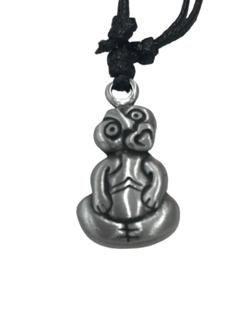 Pewter Small NZ Tiki Necklace