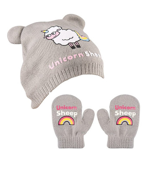 Unicorn Sheep beanie and mittens set | Infants
