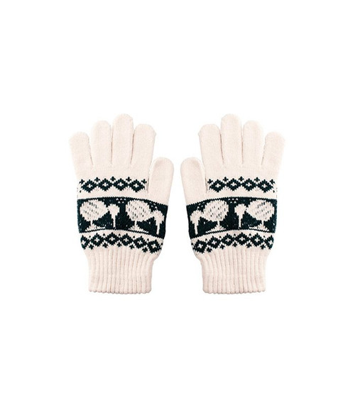 Kiwi Jacquard Gloves Cream Small
