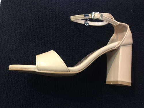 Chunky simple heel sandal - Tan