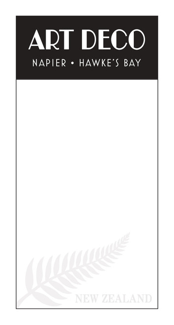Art Deco Napier New Zealand magnetic shopping list notepad