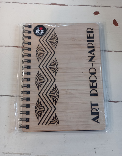 Napier Art Deco Bamboo Notebook – Laser-Cut Sunburst