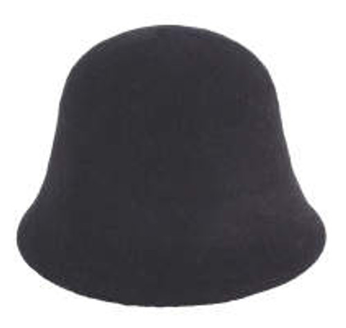Khloe Wool Felt Cloche Black