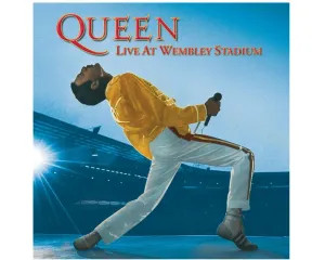 Queen with Freddy Mercury image Live at Wembley stadium