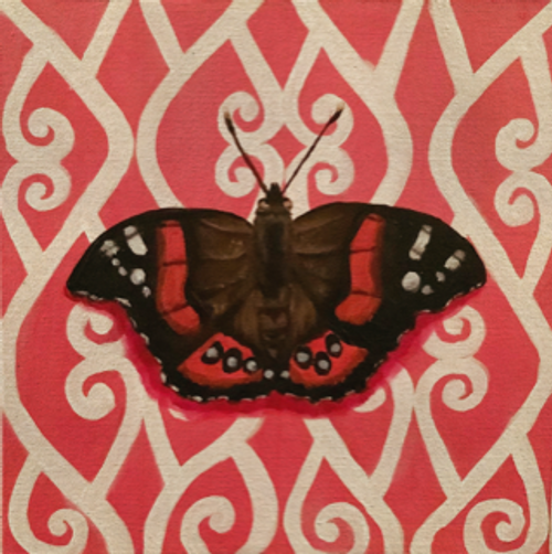 Jasmine Ruru art print - Kahukura (NZ red admiral butterfly) - large