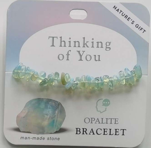 Wishing Gem-Chip Bracelet Opalite- Thinking of You Wishing Gem-Chip Bracelet Opalite- Thinking of You