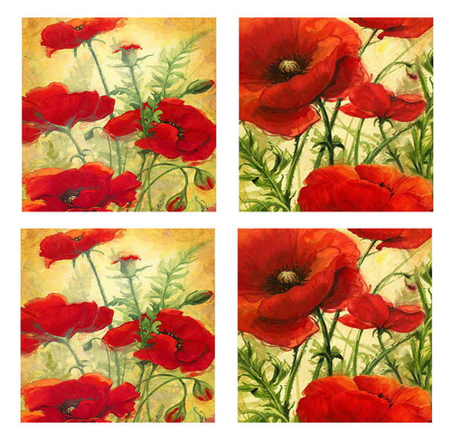 Poppies Coaster Set of 4