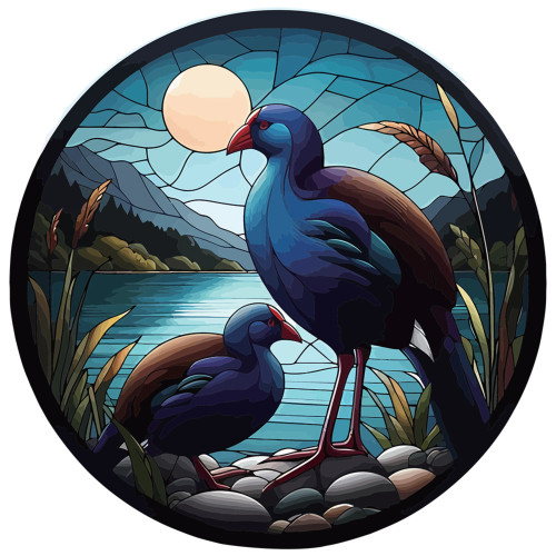 Pukeko Stained Glass hanger Pukeko Stained Glass hanger