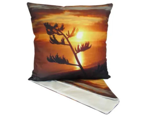Cushion cover - Print Of NZ Sunset with NZ Flax Cushion cover - Print Of NZ Sunset with NZ Flax