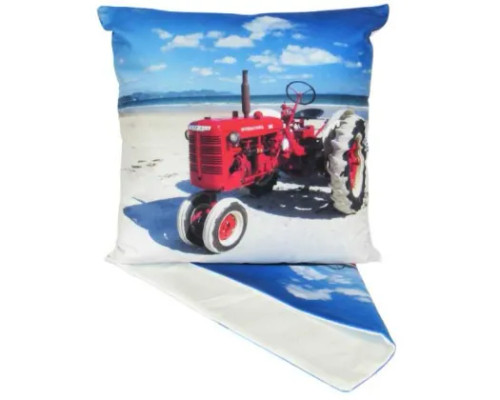 Cushion Cover-NZ Vintage Beach Tractor Cushion Cover-NZ Vintage Beach Tractor