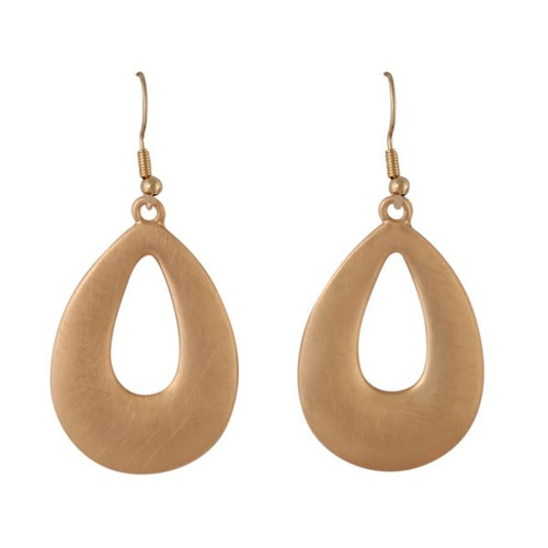 Matt gold colour cut out teardrop earrings Matt gold colour cut out teardrop earrings