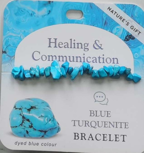 Gem-Chip Bracelet Turquenite- Healing And Communication