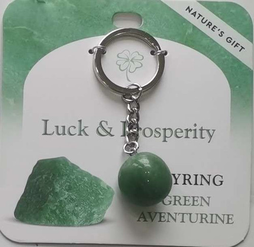 Keyring Green Aventurine- Luck AndProsperity Keyring Green Aventurine- Luck AndProsperity