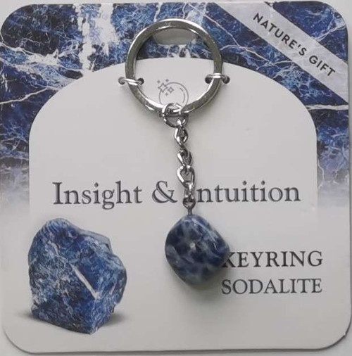 Keyring Sodalite- Insight And Intuition Keyring Sodalite- Insight And Intuition