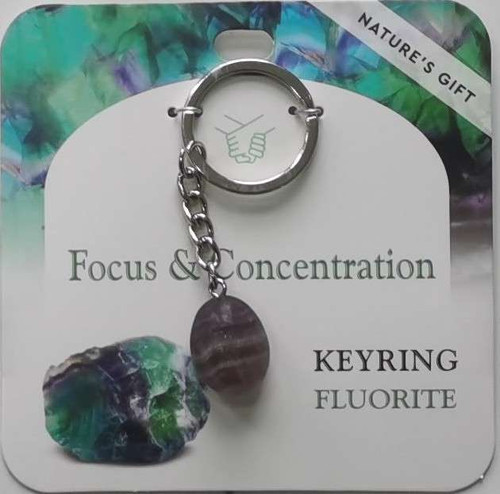 Keyring Fluorite- Focus And Concentration Keyring Fluorite- Focus And Concentration