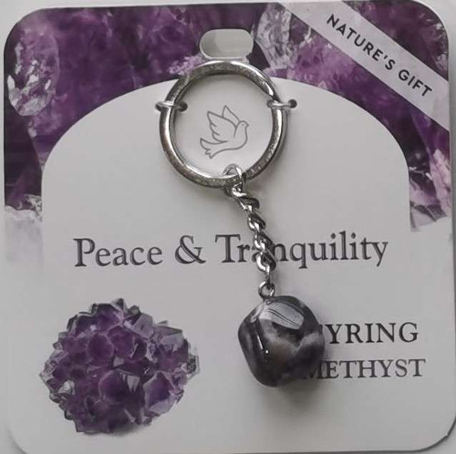 Keyring Amethyst- Peace And Tranquility Keyring Amethyst- Peace And Tranquility