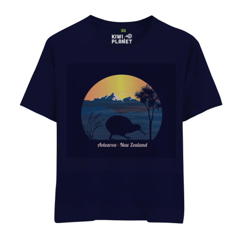 Womens New Zealand T Shirt - Night Kiwi Womens New Zealand T Shirt - Night Kiwi