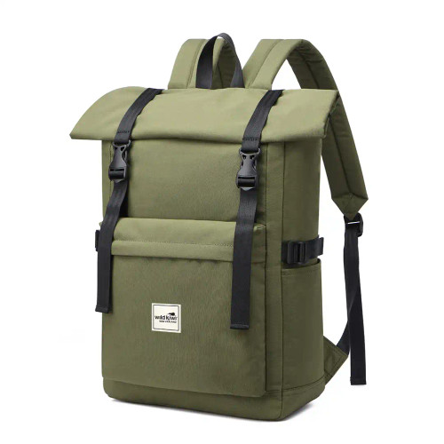 Olive Green Roll-top Back Pack Olive Green Roll-top Back Pack