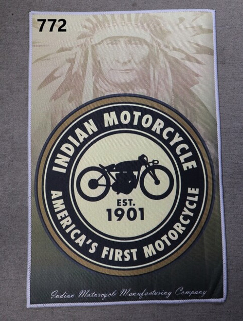 Indian Motorcycle floor or door mat - approx 60cm x 40cm Indian Motorcycle floor or door mat - approx 60cm x 40cm