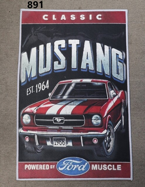 Classic Mustang floor or door mat - approx 60cm x 40cm Classic Mustang floor or door mat - approx 60cm x 40cm