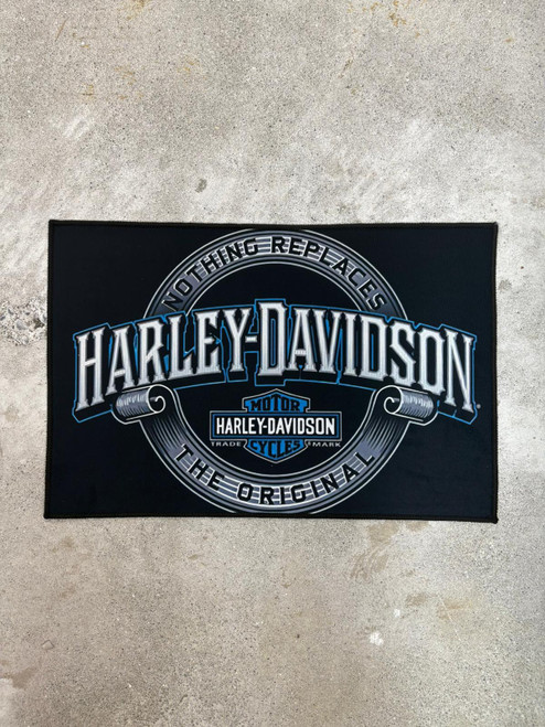 Harley Davidson floor or door mat - approx 60cm x 40cm Harley Davidson floor or door mat - approx 60cm x 40cm