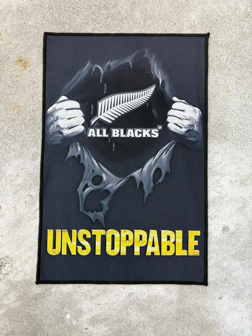 All Blacks Unstoppable floor or door mat - approx 60cm x 40cm All Blacks Unstoppable floor or door mat - approx 60cm x 40cm