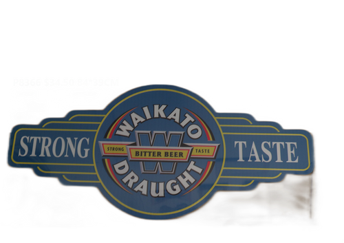 Waikato Draught, Large metal embossed sign - 84cm long Waikato Draught, Large metal embossed sign - 84cm long