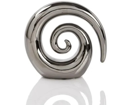 11CM Ceramic Swirl Koru - Silver 11CM Ceramic Swirl Koru - Silver